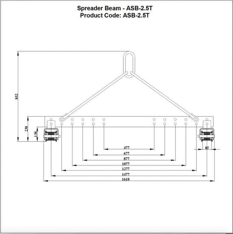 Aardwolf Spreader Bar - 2.5 Tons Aardwolf