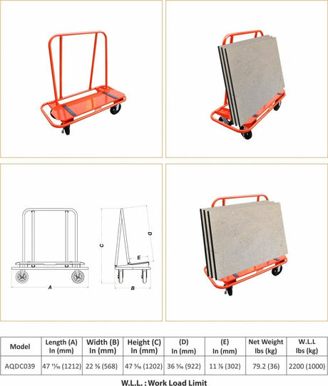 Abaco QLI Drywall Cart Abaco Machines