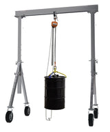 Adjustable Height Aluminum Gantry Cranes with Pneumatic Caster Vestil