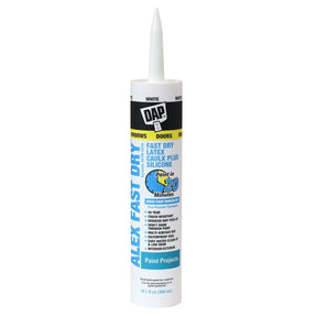 ALEX FAST DRY® Acrylic Latex Caulk Plus Silicone (12 Count) Dap Caulking