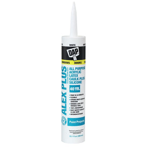 ALEX PLUS® All Purpose Acrylic Latex Caulk Plus Silicone - 12 Count Dap Caulking