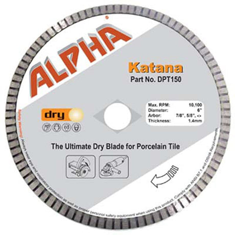 Alpha Katana Diamond Blade Alpha Tools