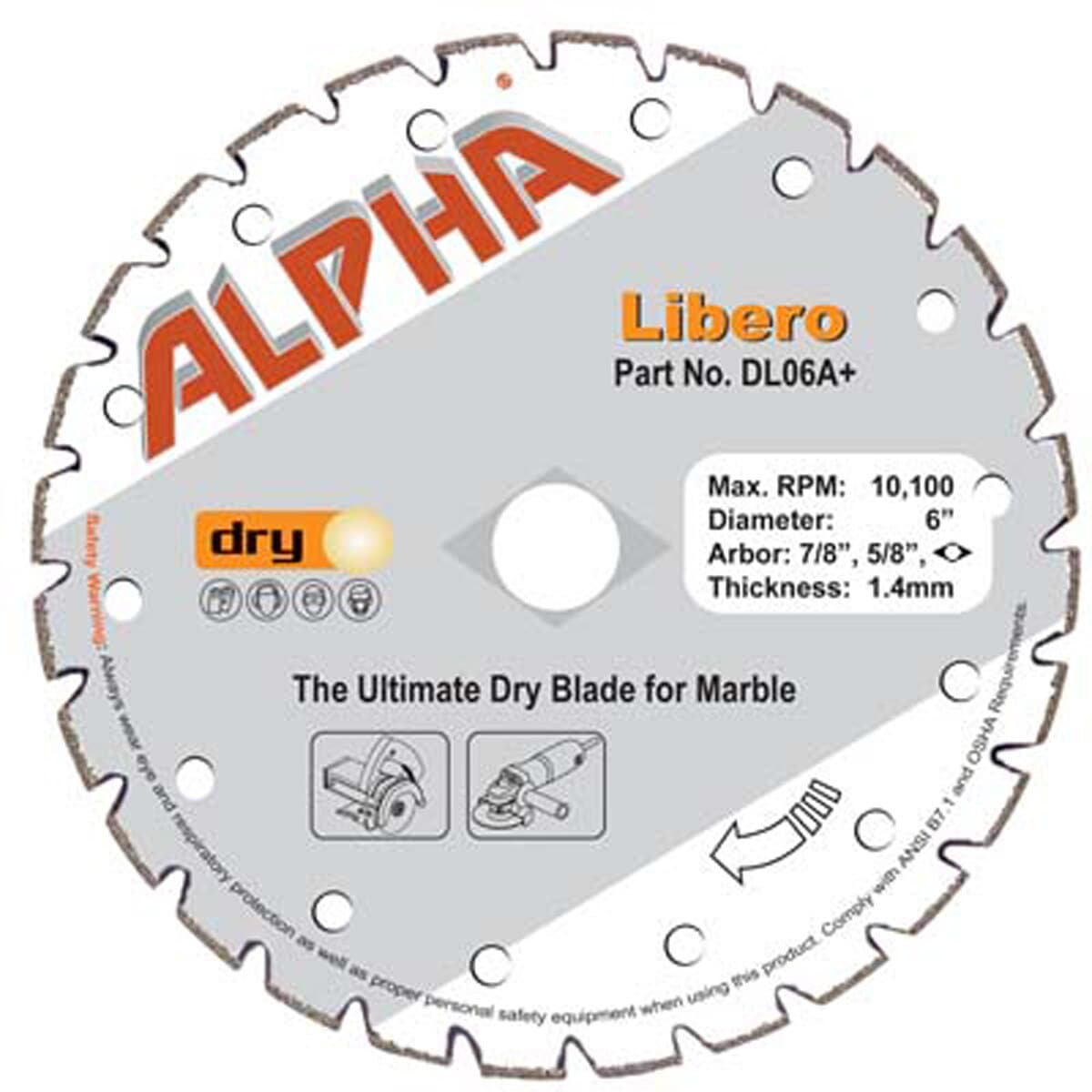 Alpha Libero Blade - Diamond Tool Store