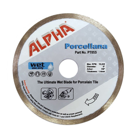 Alpha Porcellana Diamond Blade PT04A+ Alpha Tools 4-3/8"