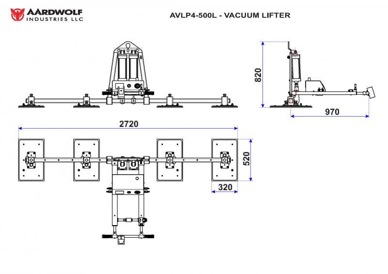 AVLP4PRO-500L Vacuum Lifter - Aardwolf