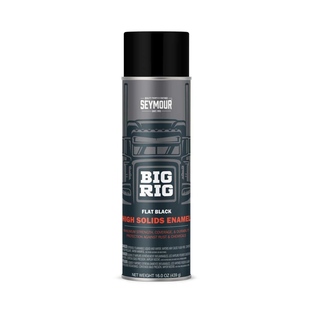 Big Rig Professional Coatings - Case of 6 20-1633 Seymour Flat Black