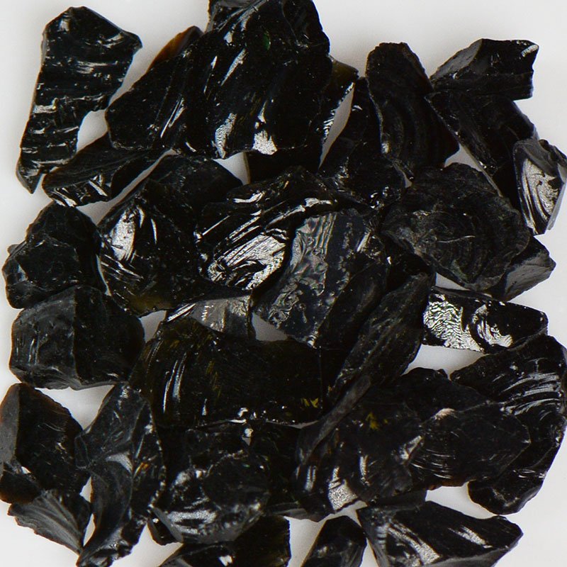Black Terrazzo Glass TBLACKZ2-1 American Specialty Glass 1 Lb. #2 (1/4" - 3/8")