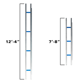 Blue Ripper Rail Combo Pack - 92" (7'-8") & 148" (12'-4") Omega Diamond