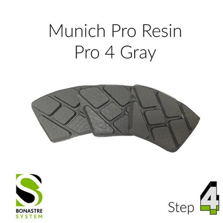 Bonastre Pro Pads and Munich Resin Diamonds MUP4 Bonastre System Munich Resins - Step 4 (Gray) (Pack of 3)