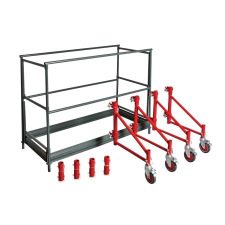 Buildman™ 6' Portable Scaffold I-BM6SK MetalTech Complete System Guardrails & Outriggers