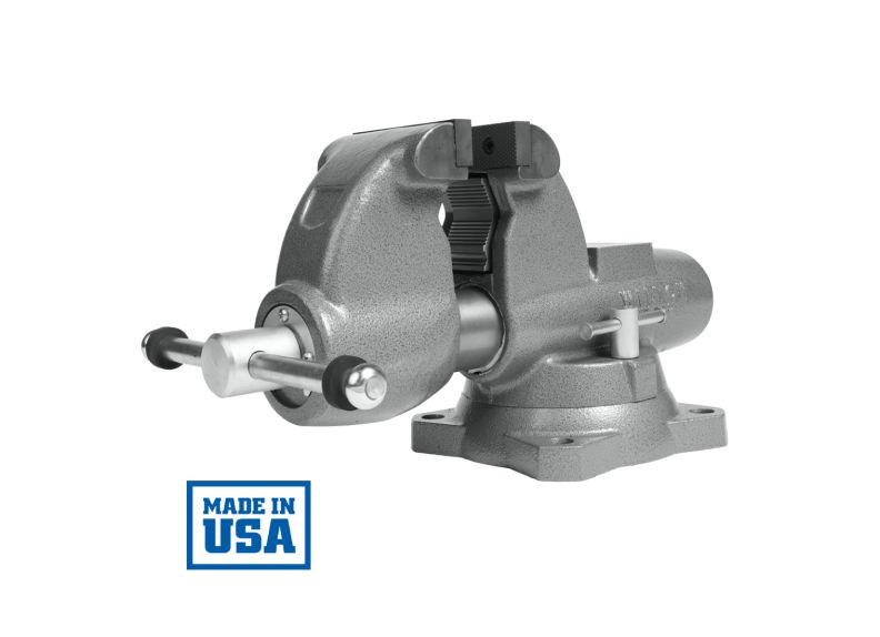 C-1 Pipe and Bench Vise, 4-1/2" Jaw Width, 6" Max Jaw Opening, 4-3/4" Throat Depth - Diamond Tool Store