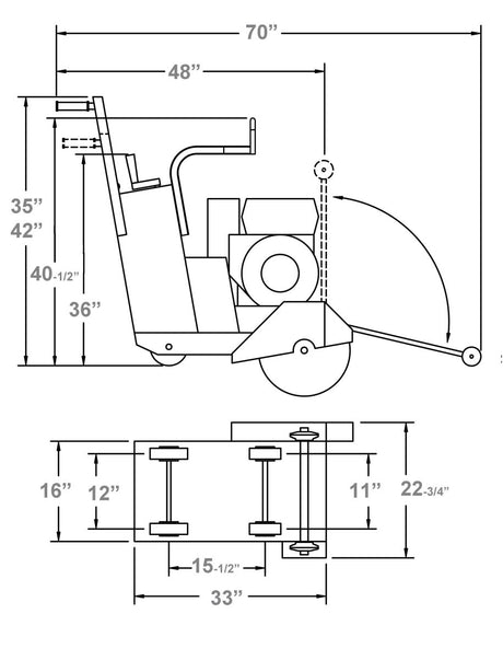 CC1800XL Medium Walk Behind Saw Diamond Products