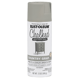 Chalked Paint Ultra Matte Paint - 12oz (6 Count) 302593 Rust-Oleum Country Gray