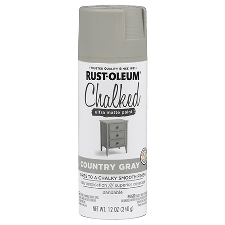 Chalked Paint Ultra Matte Paint - 12oz (6 Count) 302593 Rust-Oleum Country Gray