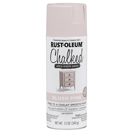 Chalked Paint Ultra Matte Paint - 12oz (6 Count) 302594 Rust-Oleum Blush Pink