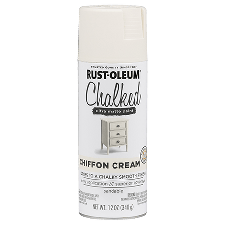 Chalked Paint Ultra Matte Paint - 12oz (6 Count) 302591 Rust-Oleum Chiffon Cream