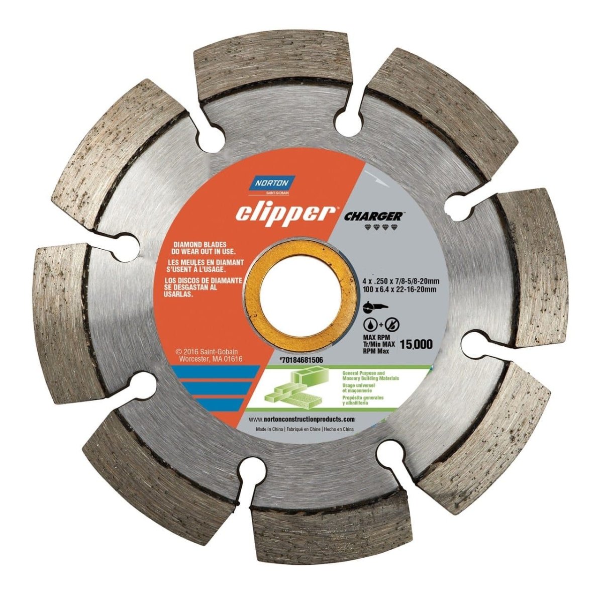 Clipper Charger Asphalt Dry Tuck Pointing Blade Norton