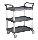 Commercial Service Carts CSC-S Vestil 3-shelf service cart with no side panels - 19"Wx33-1/2"Lx39-1/2"H