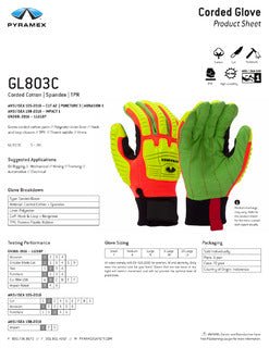 Corded Cotton Glove - Case of 6 Pyramex