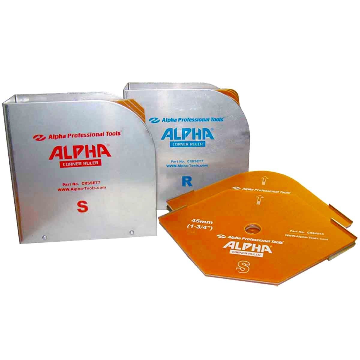 Corner Rulers for Corner Fabrication CRR1075 Alpha Tools Radius 3/8"+3"