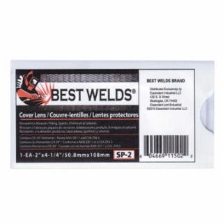 Cover Lens, Scratch/Static Resistant, 4-1/4 in x 2 in, 100% CR-39 Plastic - 50 per Order - Best Welds