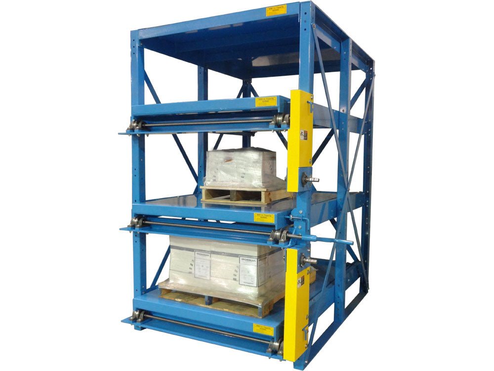 Crank-Out Glide-Out Storage Racks - Rack Engineering Division