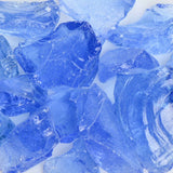 Crystal Blue Landscape Glass LCRBLUEM-50 American Specialty Glass 50 Lb. Medium (1/2" - 1")