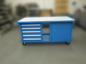 Custom Mobile Utility Work Cart Rack Engineering Division