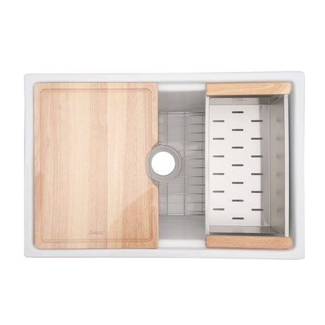 Dakota Signature Collection Apron Front Fire Clay Sinks w/Accessory Ledges Dakota Sinks