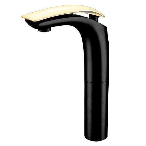 Dakota Sinks 10 3/8 Inch Vessel Bathroom Faucet with Pop-Up Drain DSF-00BVE06BKGD-DIS Dakota Sinks Black and Gold