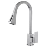 Dakota Sinks 15 7/8 Inch Single Hole Pull-Down Pre-Rinse Kitchen Faucet DSF-16KPO04BN Dakota Sinks Brushed Nickel