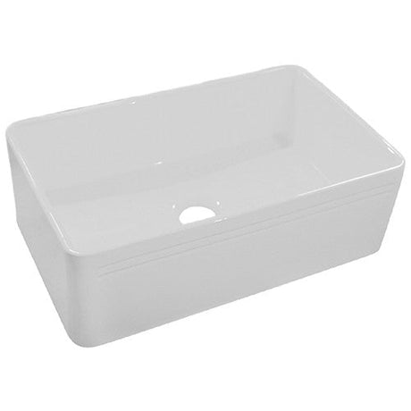 Dakota Sinks DSE-FCA3018S Signature Elements Series 30 1/8 Inch Fire Clay Single Bowl Reversible Apron Front Kitchen Sink Dakota Sinks