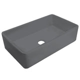 Dakota Sinks DSE-FCA3320 Signature Elements Series 33 1/8 Inch Fire Clay Single Bowl Reversible Apron Front Kitchen Sink DSE-FCA3320MGY Dakota Sinks Matte Grey
