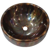 Dakota Sinks DSE-HCTM17R Signature Elements Series 17 Inch Single Bowl Round Top Mount Vessel Sink Dakota Sinks