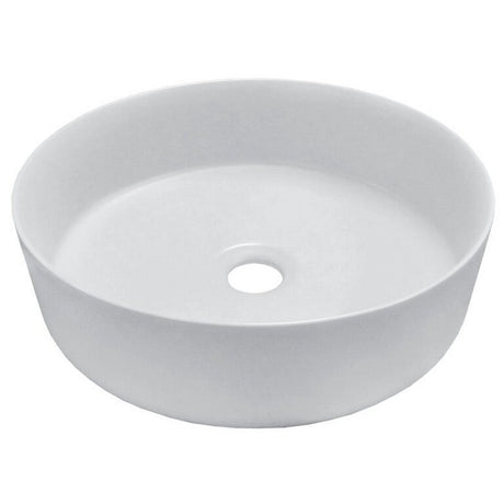 Dakota Sinks DSE-VCV01W Signature Elements Series 15 1/8 Inch Vitreous China Single Bowl Round Bathroom Vessel Sink, White Dakota Sinks