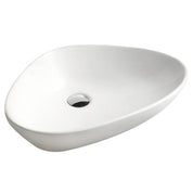 Dakota Sinks DSE-VCV02W Signature Elements Series 23 Inch Vitreous China Single Bowl Triangle Bathroom Vessel Sink, White - Dakota Sinks