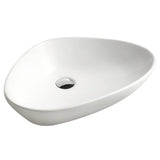 Dakota Sinks DSE-VCV02W Signature Elements Series 23 Inch Vitreous China Single Bowl Triangle Bathroom Vessel Sink, White Dakota Sinks