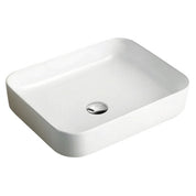 Dakota Sinks DSE-VCV03W Signature Elements Series 19 5/8 Inch Vitreous China Single Bowl Rectangle Bathroom Vessel Sink, White - Dakota Sinks