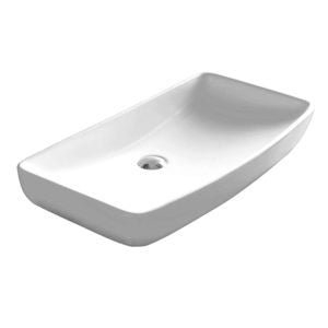 2 Inch Vitreous China Single Bowl Rectangle Bathroom Vessel Sink, White - Dakota Sinks