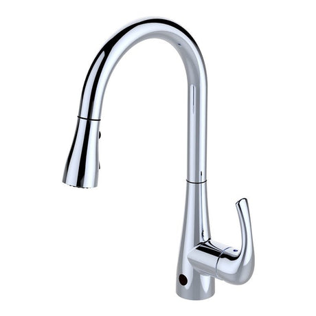 Dakota Sinks DSF-18KHF01 Signature 17 3/4 Inch Pull-Down Sensor Kitchen Faucet with 2 Way Function Spray Head DSF-18KHF01CR Dakota Sinks Chrome