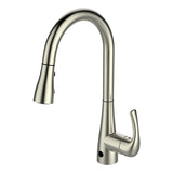 Dakota Sinks DSF-18KHF01 Signature 17 3/4 Inch Pull-Down Sensor Kitchen Faucet with 2 Way Function Spray Head DSF-18KHF01BN Dakota Sinks Brushed Nickel