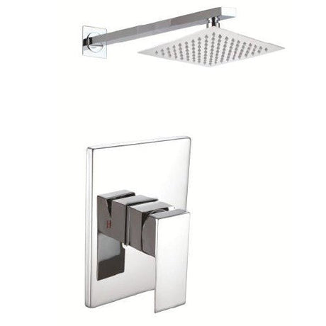 Dakota Sinks DSF-34BSS00 Kennedy Shower Set with Deck Plate, Shower Arm, Shower Head and Single Handle Valve - Chrome Dakota Sinks
