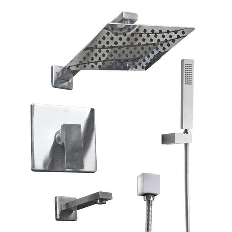 Dakota Sinks DSF-34BTS01 Kennedy Pressure Balance Tub and Shower Set with Rough-In and Handle DSF-34BTS01BN Dakota Sinks Brushed Nickel