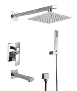 Dakota Sinks DSF-34BTS01 Kennedy Pressure Balance Tub and Shower Set with Rough-In and Handle DSF-34BTS01CR Dakota Sinks Chrome