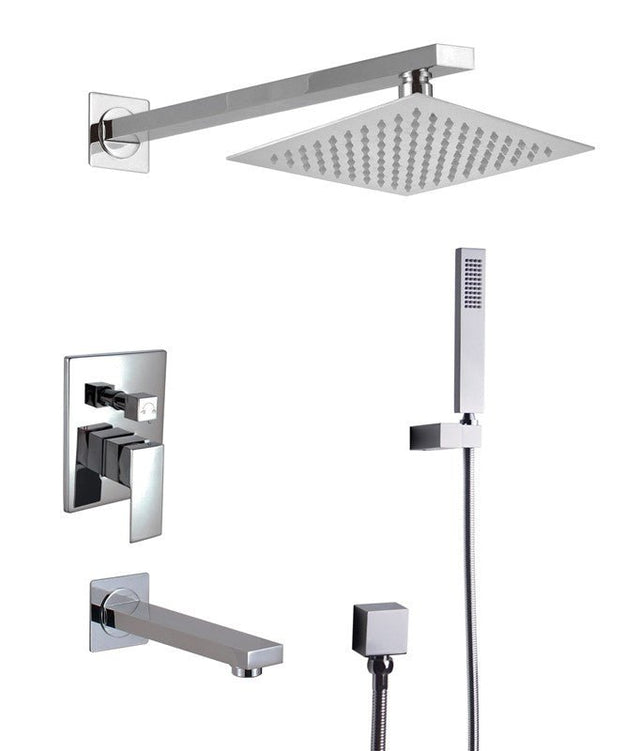 Dakota Sinks DSF-34BTS01 Kennedy Pressure Balance Tub and Shower Set with Rough-In and Handle DSF-34BTS01CR Dakota Sinks Chrome