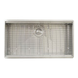 Dakota Sinks DSL-3620 Signature L-Series 36 Inch Flat Ledge Single Bowl Undermount Stainless Steel Kitchen Sink - Satin Brushed Nickel Dakota Sinks