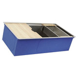 Dakota Sinks DSL-3620 Signature L-Series 36 Inch Flat Ledge Single Bowl Undermount Stainless Steel Kitchen Sink - Satin Brushed Nickel Dakota Sinks