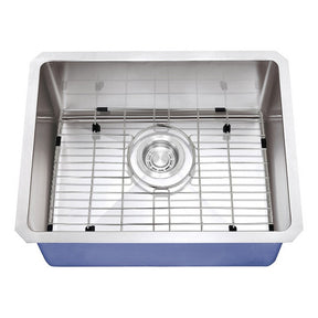 Dakota Sinks DSM-1915 Signature M-Series 19 Inch Micro Radius Single Bowl Undermount Kitchen Bar Sink with Bottom Grid, Satin Brushed Nickel DSM-1915 Dakota Sinks Stainless Steel