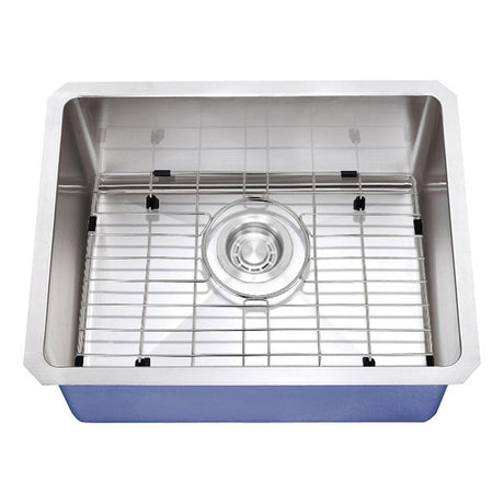 Dakota Sinks DSM-1915 Signature M-Series 19 Inch Micro Radius Single Bowl Undermount Kitchen Bar Sink with Bottom Grid, Satin Brushed Nickel DSM-1915 Dakota Sinks Stainless Steel