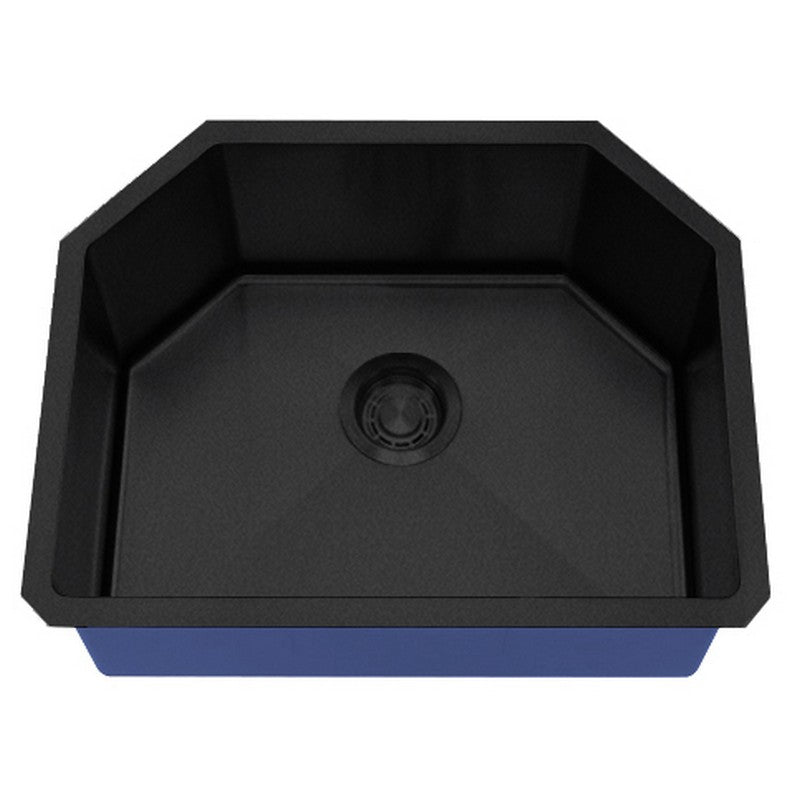 Dakota Sinks DSM-2321 Signature M-Series 23 Inch Micro Radius Single D-Bowl Undermount Kitchen Sink with Bottom Grid, Satin Brushed Nickel DSM-2321GBK Dakota Sinks Gunmetal Black